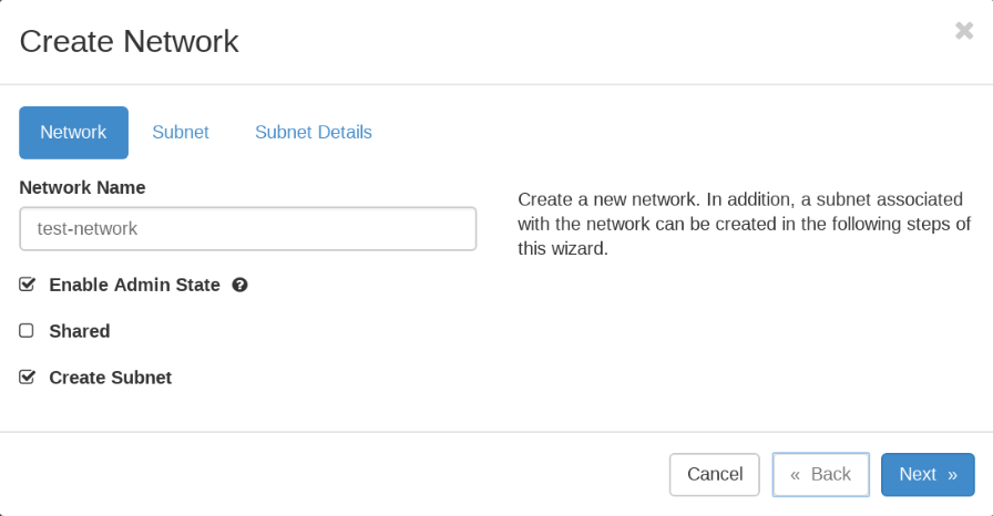 Figure 2: Create Networks