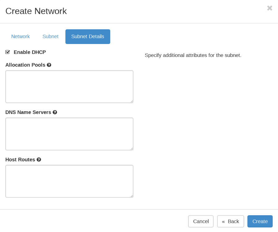 Figure 4: Additional Subnet Attributes