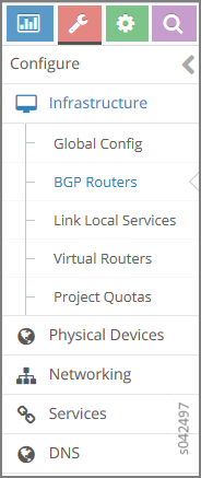 Figure 1: Configure> Infrastructure > BGP Routers