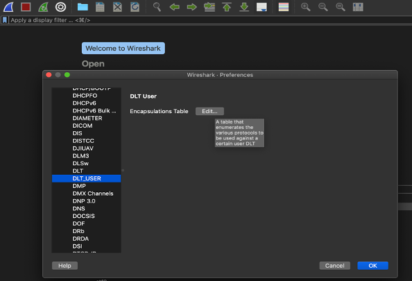 Figure 2: Edit Encapsulation Table